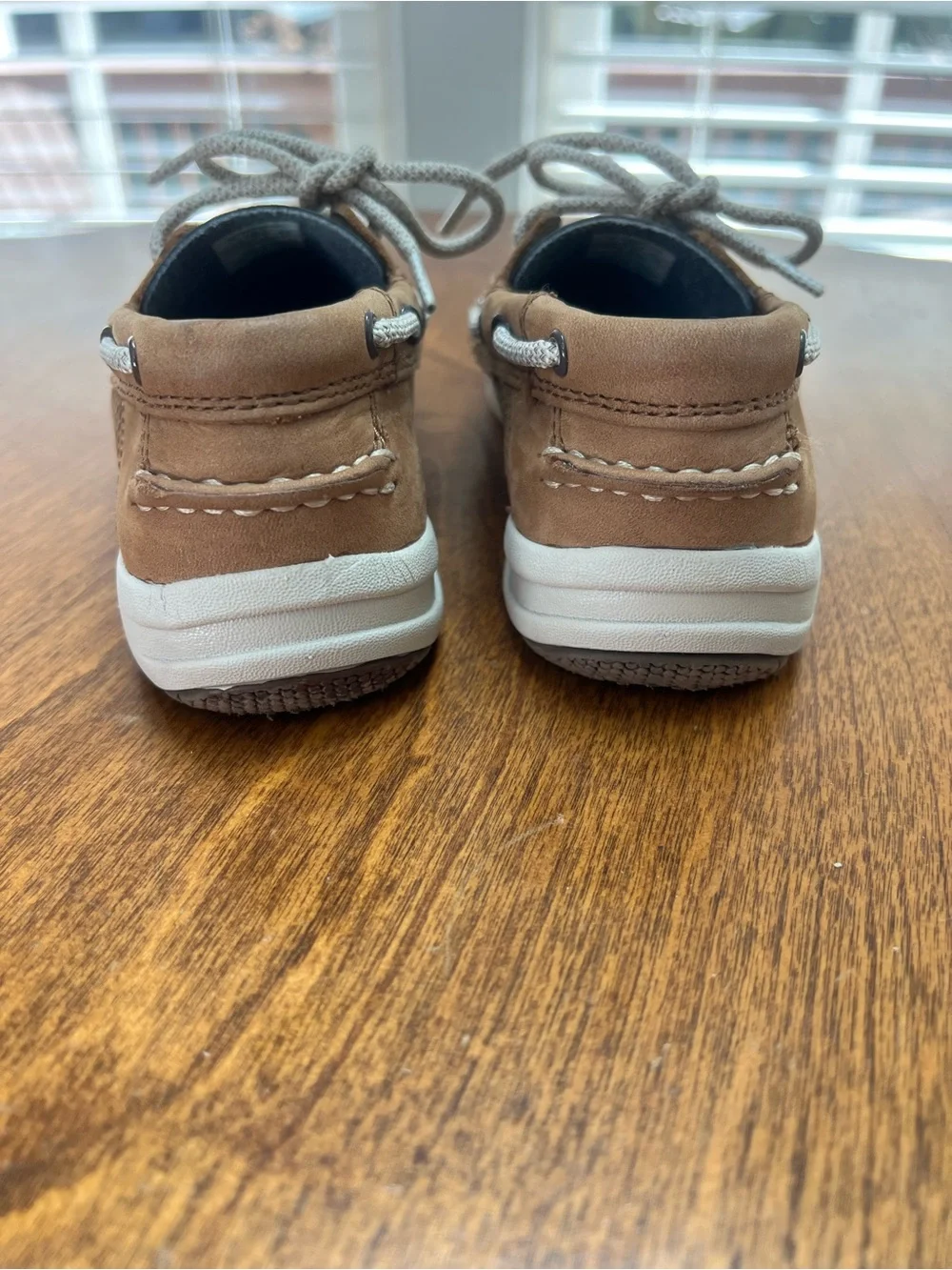 Sperry Kids Brown Suede Water Shoes with White Laces